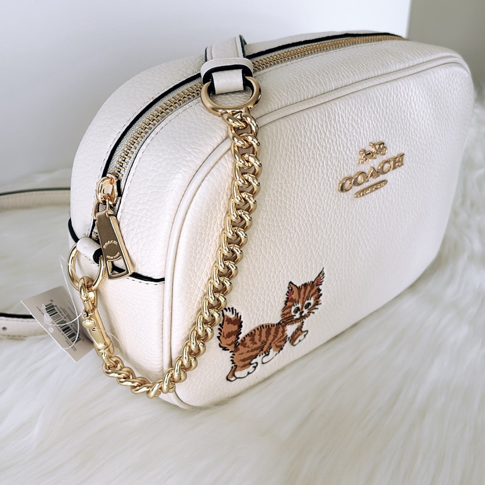 NWT💃Coach Jamie Camera Bag With Dancing Kitten - Picture 2 of 11